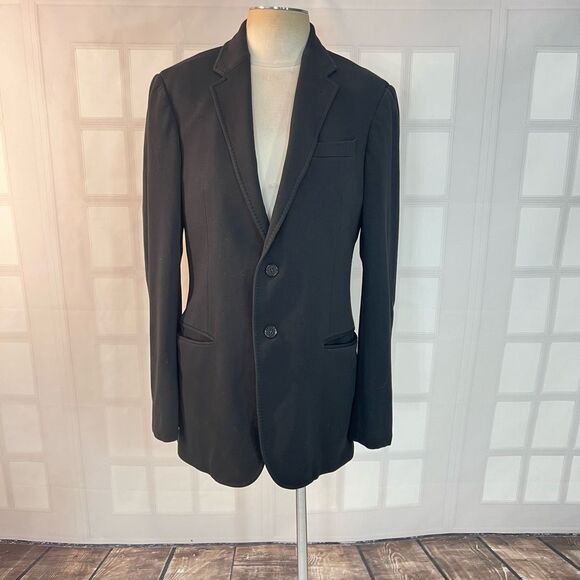 Armani Collezioni Jackets & Blazers - Armani Collezioni soft black long satin lined jersey blazer